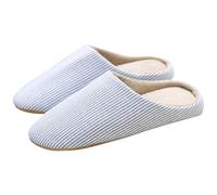 Women's Winter Warm Slippers Lightweight Non-Slip House Slippers Guest Slippers for Household Guests Flat Hut Shoes Indoor and Outdoor Slippers Cuddly Comfortable Home Shoes, blue, 8 UK