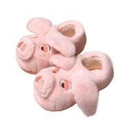 Women's Winter Warm Slippers, Non-Slip Ladies Cozy Slippers with Closed Back & Plush Lining, Cute Pink Piggy Fluffy Fuzzy House Shoes for Indoor Outdoor Use, Gift for Women Girls (Style 1,40-41)