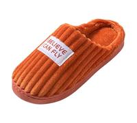 Women's Winter Warm Slippers Thick and Comfortable for Home Can Be Worn Winter Couple Shoes (German Translation) Slippers Animals, orange, 4.5 UK