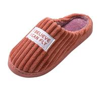 Women's Winter Warm Slippers Thick and Comfortable for Home Can Be Worn Winter Couple Shoes (German Translation) Slippers Animals, red, 4 UK