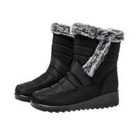 Women's Winter Waterproof Snow Boots Fur Lined Side Zip Design | Outdoor Walking Snow Shoes, Insulated Design, Non-slip Rubber Sole, Lightweight & Comfortable, for Cold Weather