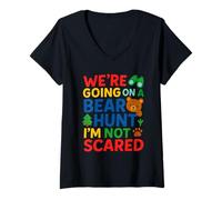 Women's Wir gehen auf Bärenhagd Ich Habe Keine Angst [German Language] V-Neck T-Shirt
