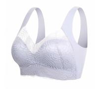 Women's Wire Large Size Sexy Lace Sports Vest Bra and Thin Up Type Women's Athletic (Grey, XXXXXXXL)