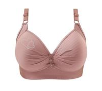 Womens Wire Push up Bras with Adjustable Shoulder Straps Ladies Full Support Bra for Sagging Breasts Comfy Cozy Daily Minimiser Bras Bralettes Lace Underwear Pink