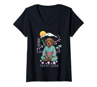 Womens Wirehaired Pointing Griffon Korthals Griffon V-Neck T-Shirt