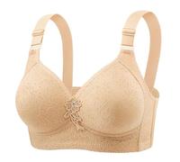 Womens Wireless Push up Bra Sports Bras Comfort Womens No Ring French Womens Front Close Bra T Back Plus Size Unlined Bra For Large Bust Lactation Underwear Sports Support Yoga Bras for Women (A, XXL)