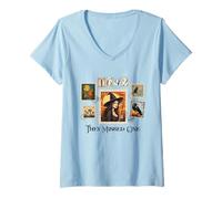 Womens Witch Salem They Missed One 1692 Halloween Postage Stamp V-Neck T-Shirt