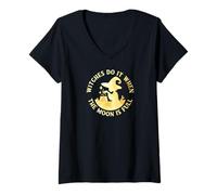 Womens Witches Do It When the Moon is Full Cheeky Witch V-Neck T-Shirt