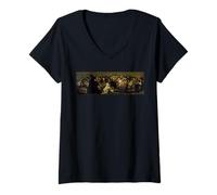 Womens Witches' Sabbath - The Great HeGoat by Francisco Goya (1823) V-Neck T-Shirt