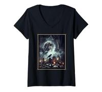 Womens Witches Table Dark Academia Witchcraft Witch Aesthetic V-Neck T-Shirt