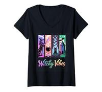 Womens Witchy Vibes Mystical Enchantment V-Neck T-Shirt