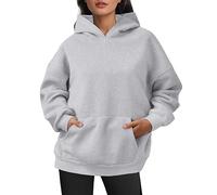 Women's with Hood Plus Size Hoodies Loose Fit Long Sleeve Thin Hooded Sweaters Cute Clothes Y2K Vintage Essential Workou with Designs Anime Trendy Fashion 2025 Lightweight Womens Grey
