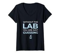 Women's Without Lab You are Guessing Clinical Laboratory Lab Tech V-Neck T-Shirt