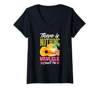 Women's Without My Ukulele I Would Probably Cry Musician V-Neck T-Shirt