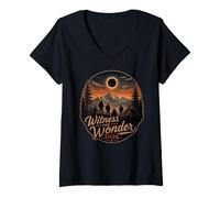 Women's “Witness the Wonder 2026 Solar Eclipse” V-Neck T-Shirt