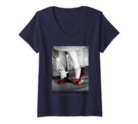 Womens Wizard Of Oz Ruby Slippers Photo V-Neck T-Shirt
