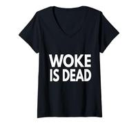 Womens Woke is Dead V-Neck T-Shirt