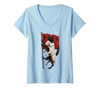 Women's Wolf in Sheep’s Clothing Retro Logo Design V-Neck T-Shirt