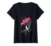 Women's Wolf Under the Tree V-Neck T-Shirt
