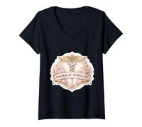 Women's Woman Thoracic Surgeon Caduceus Cardiovascular Surgery MD V-Neck T-Shirt
