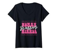 Women's Woman. Warrior. Winner V-Neck T-Shirt