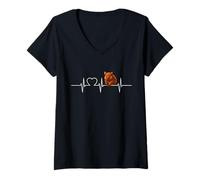 Womens Wombats Wombat Heartbeat V-Neck T-Shirt
