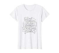 Womens Women Don't Follow in My Footsteps Cute Ts Graphic Printing T-Shirt