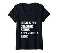 Women's Women Men Born with Common Sense. Apparently Rare Vintage V-Neck T-Shirt