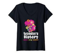Women's Women’s History Month Character Courage Commitment V-Neck T-Shirt