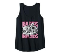 Womens Women Stick Shift Driver Design Real Chicks Drive Sticks Tank Top