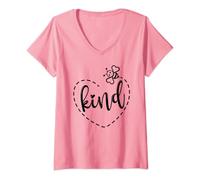Womens Womens Bee Kind funny for summer Men Mom Bee V-Neck T-Shirt