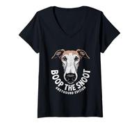 Womens Womens Boop The Snoot Greyhound Edition Funny Long Nose Dog V-Neck T-Shirt