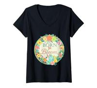 Women's Women's Floral Born to Bloom V-Neck T-Shirt