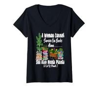 Women's Women's Garden Funny A Woman Cannot Survive She Also Needs V-Neck T-Shirt