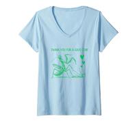 Womens Womens Praying Mantis Breakup Thanks For A Good Time V-Neck T-Shirt
