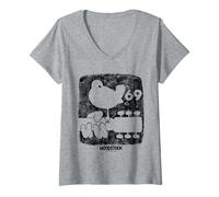 Womens Woodstock Summer '69 V-Neck T-Shirt