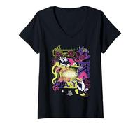 Womens Woody Woodpecker Everybody Thinks I’m Crazy V-Neck T-Shirt