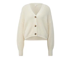 Women's wool blend cardigan QS Beige L