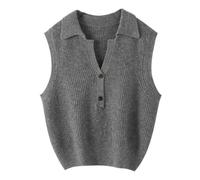 Women's Wool Waistcoat Sweater Autumn Winter Sleeveless Pullover Cashmere Knitwear Vest Korean Tops