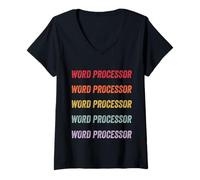 Women's Word Processor V-Neck T-Shirt