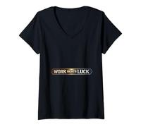 Women's Work Beats Luck Mindset V-Neck T-Shirt