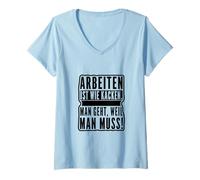 Women's Work is Like Pooping. You go Because You Have to V-Neck T-Shirt