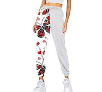 Womens Work Joggers Blue Sweat Pants Birthday Gifts for Her Activities Women Pocket Sweatpant Printed Comfy High Waisted Workout Athletic Fashion Elastic Joggers Pants Discounted Items for Sale