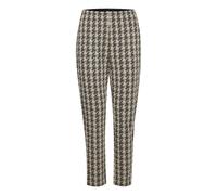 Women's work Trousers Ichi Kate Houndstooth Marron M