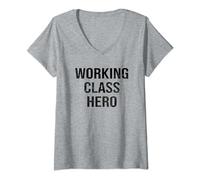 Womens Working Class Hero V-Neck T-Shirt
