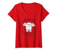 Womens Working My Adipose Off- Funny Exercise Gift Apparel V-Neck T-Shirt