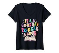 Women's World Book Day 2026 Costume - It's a Good Day to Read a Book V-Neck T-Shirt