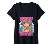 Women's World Orphans Day November Help Children Without Parents V-Neck T-Shirt