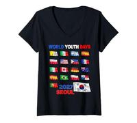 Womens World Youth Day History WYD 2027 Seoul V-Neck T-Shirt
