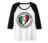 Womens World's Best Sister Ever Lucky to Be Italian Girl Lady Kid Raglan Baseball Tee